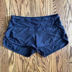 Black Lululemon running shorts